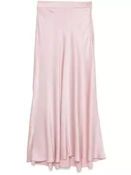 Шелковая юбка миди Forte Forte, розовый