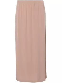 Шелковая юбка миди в полоску Private 0204, нейтральный цвет