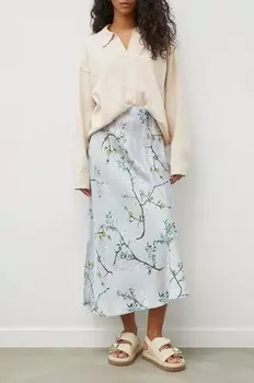 Шелковая юбка Munthe, серый