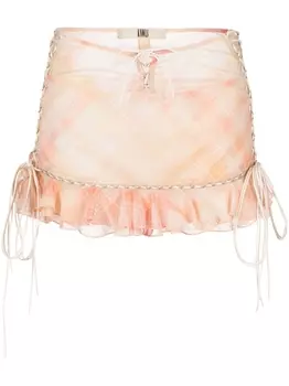 Шелковая юбка с фестонами KNWLS, оранжевый