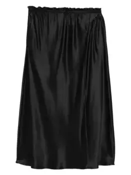 Шелковая юбка с оборками Simone Rocha, черный
