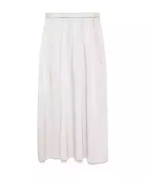 Шелковая юбка трапеция с эластичным поясом Forte Forte, белый