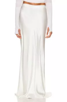 Шелковая юбка в полный рост Enza Costa, кремовый