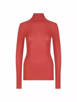 Шелковая водолазка Jil Sander, красный