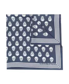 Шелковистые шарфы Alexander Mcqueen, синий
