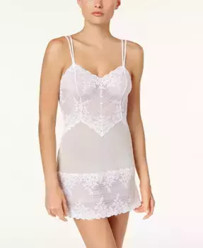 Шелковое кружевное нижнее белье-комбинация Embrace Lace Sheer, ночная сорочка 814191 Wacoal, белый