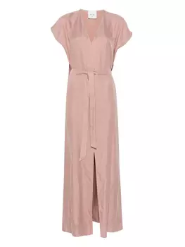 Шелковое макси-платье Alysi, розовый