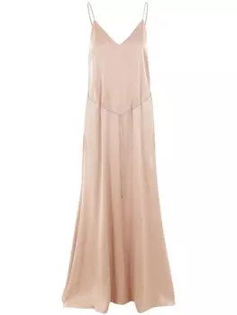 Шелковое макси-платье FENDI, розовый