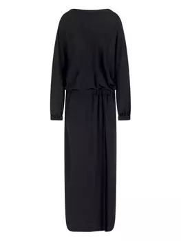 Шелковое макси-платье Giorgio Armani, черный