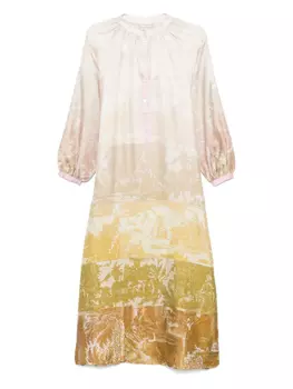 Шелковое макси-платье Pierre-Louis Mascia, нейтральный