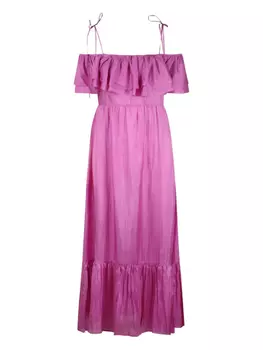 Шелковое макси-платье THE ROSE IBIZA, розовый