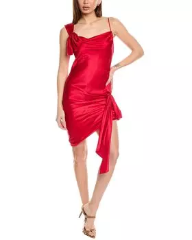 Шелковое мини-платье Cinq Sept Venus, красный