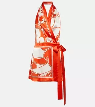 Шелковое мини-платье ramona с принтом Sir, мультиколор