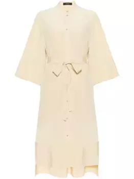 Шелковое платье без воротника JOSEPH, нейтральный