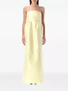 Шелковое платье-бюстье Prada, нейтральный