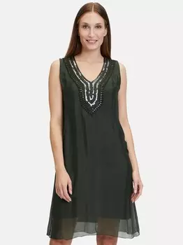 Шелковое платье Cartoon, хаки