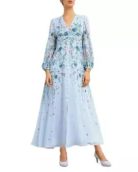 Шелковое платье Caversham HOBBS LONDON, синий