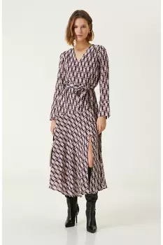 Шелковое платье цвета экрю Network, экрю