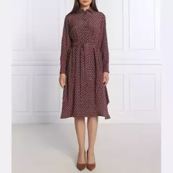 Шелковое платье для арены Max Mara, красный