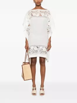 Шелковое платье Ermanno Scervino, белый