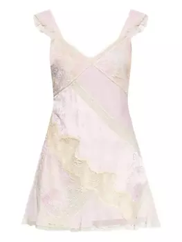 Шелковое платье LoveShackFancy, розовый