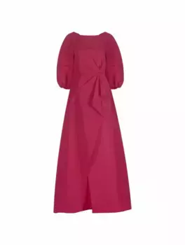 Шелковое платье макси Carolina Herrera, розовый