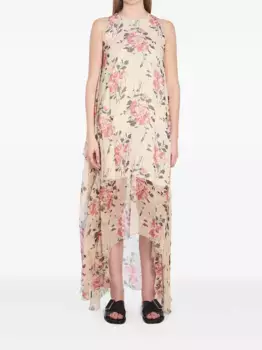 Шелковое платье макси LOEWE, нейтральный