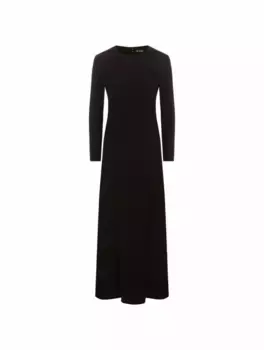 Шелковое платье макси Loro Piana, черный