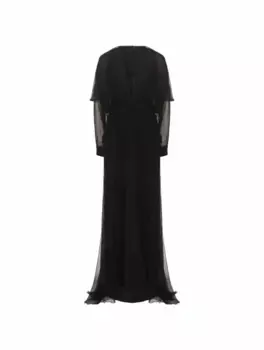 Шелковое платье макси Valentino Garavani, черный