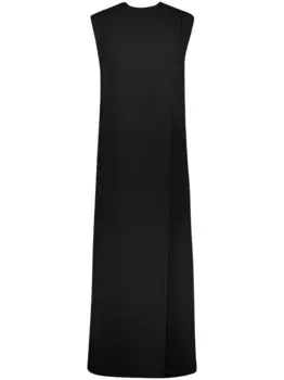 Шелковое платье макси YVES SALOMON, черный