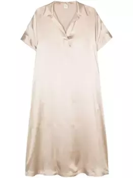 Шелковое платье миди Eleventy, нейтральный