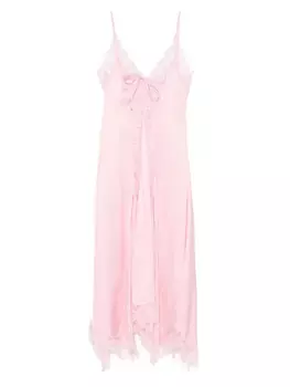 Шелковое платье миди ERMANNO FIRENZE, розовый