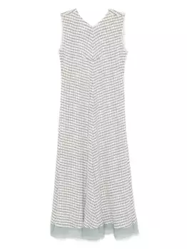 Шелковое платье миди FENDI, белый