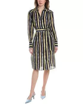 Шелковое платье миди Piazza Sempione, синий