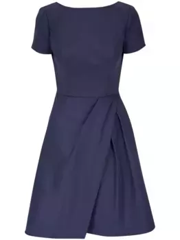 Шелковое платье мини Carolina Herrera, синий
