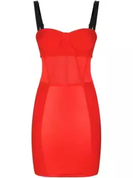 Шелковое платье мини DOLCE & GABBANA, красный