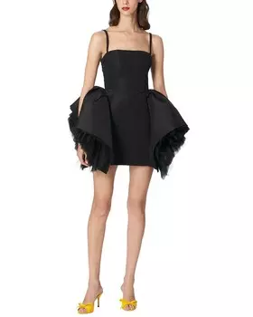 Шелковое платье на бретельках Carolina Herrera, черный