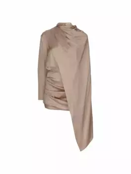 Шелковое платье-накидка Magda Butrym, бежевый
