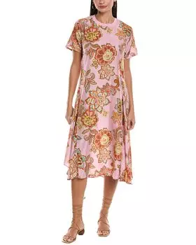 Шелковое платье-платок Johnny Was, цвет multi