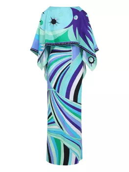 Шелковое платье PUCCI, зеленый