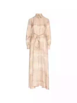 Шелковое платье-рубашка Kiton, мультиколор