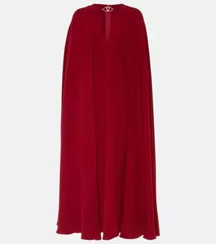 Шелковое платье с накидкой от Cady Couture Valentino, цвет merlara