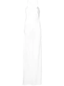 Шелковое платье с открытой спиной Michelle Mason, белый