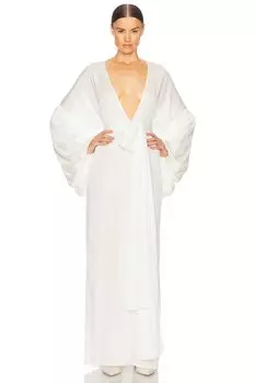 Шелковое платье серафина Helsa, белый