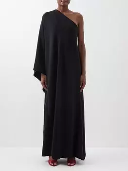 Шелковое платье sparrow на одно плечо The Row, черный