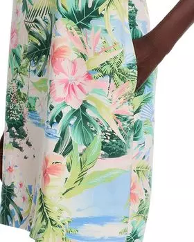 Шелковое платье-трапеция Ocean Vida без рукавов Tommy Bahama, мультиколор