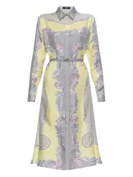 Шелковое платье Versace, желтый