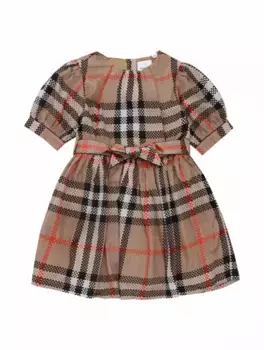 Шелковое платье Vintage Check Burberry, мультиколор