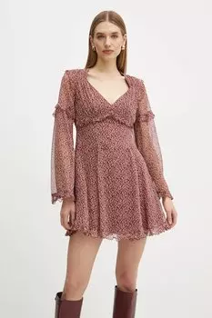 Шелковое платье Weekend Max Mara, бордовый