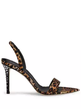 Шелковые босоножки Intriigo Leo 90 Giuseppe Zanotti, коричневый